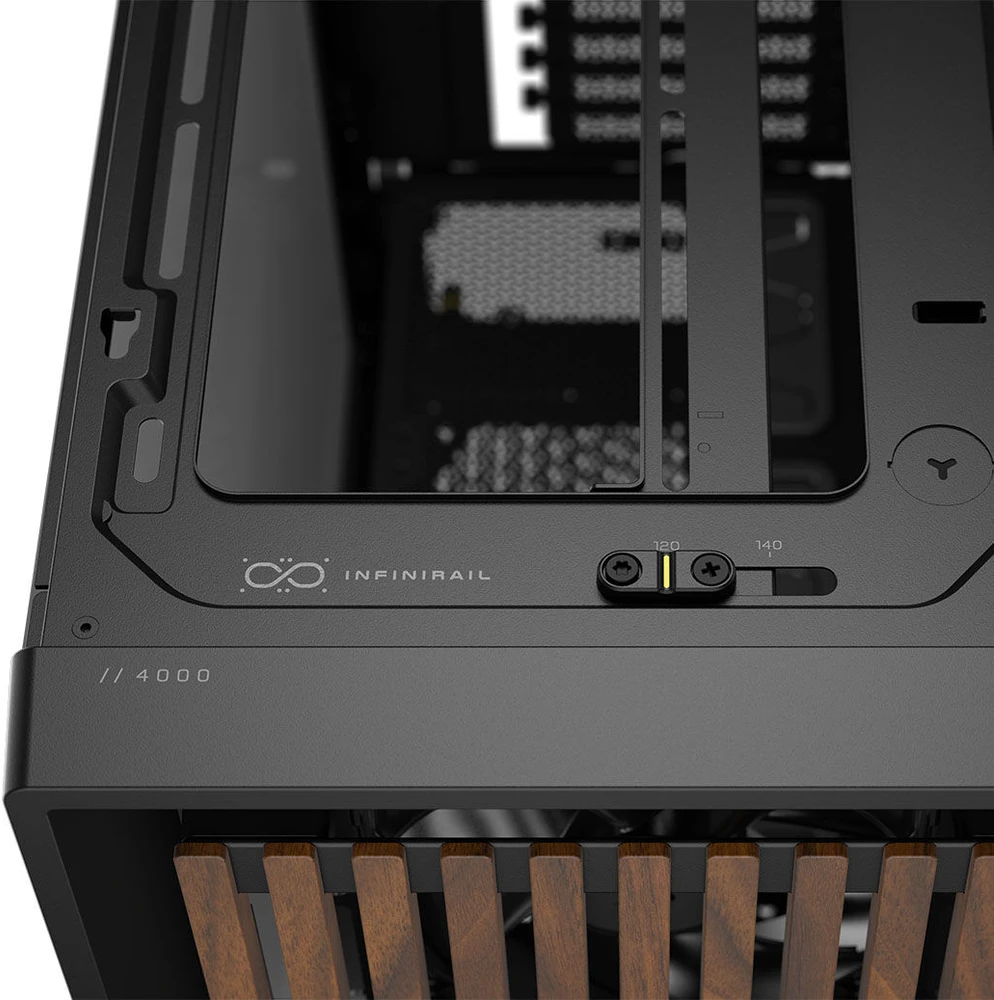 Corsair FRAME 4000D RS medinis kompiuterio korpusas, Midi-Tower, E-ATX - medinis, juodas