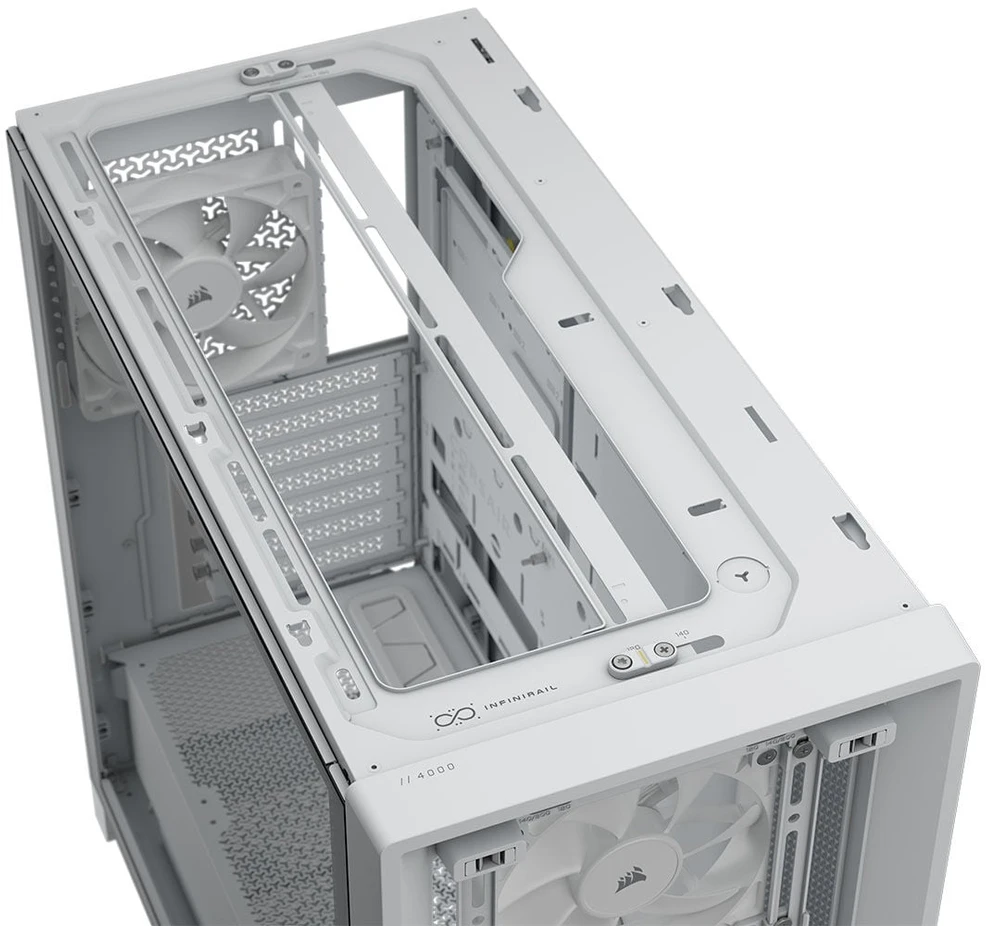 „Corsair FRAME 4000D RS“ medinis kompiuterio korpusas, „Midi-Tower“, E-ATX, medinis, baltas