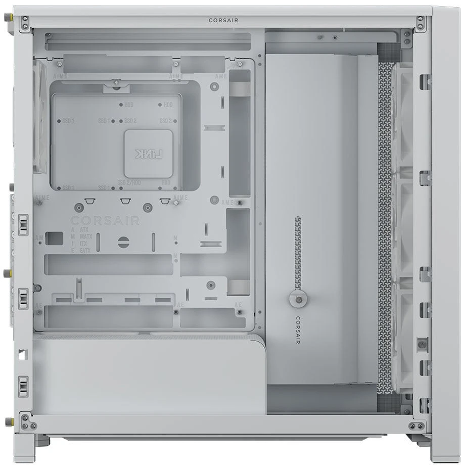 „Corsair FRAME 4000D RS“ medinis kompiuterio korpusas, „Midi-Tower“, E-ATX, medinis, baltas