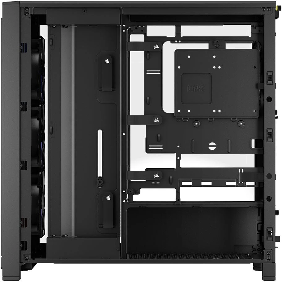 „Corsair FRAME 4000X RS“ kompiuterio korpusas, „Midi-Tower“, E-ATX - 4x RS120 ventiliatoriai, juodas
