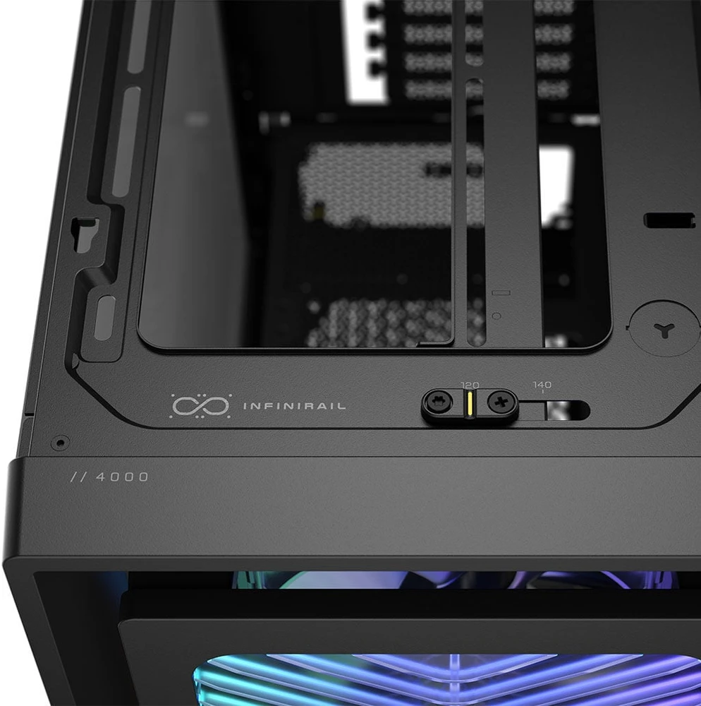 „Corsair FRAME 4000X RS“ kompiuterio korpusas, „Midi-Tower“, E-ATX - 4x RS120 ventiliatoriai, juodas