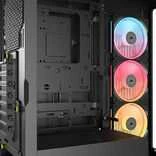 „Corsair FRAME 4500X LX-R RGB“ kompiuterio korpusas, „Mid-Tower“, E-ATX, grūdintas stiklas – Juodas