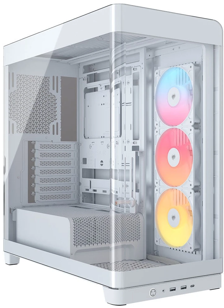 „Corsair FRAME 4500X RS-R ARGB“ korpusas, „Mid-Tower“, E-ATX, grūdintas stiklas – Baltas