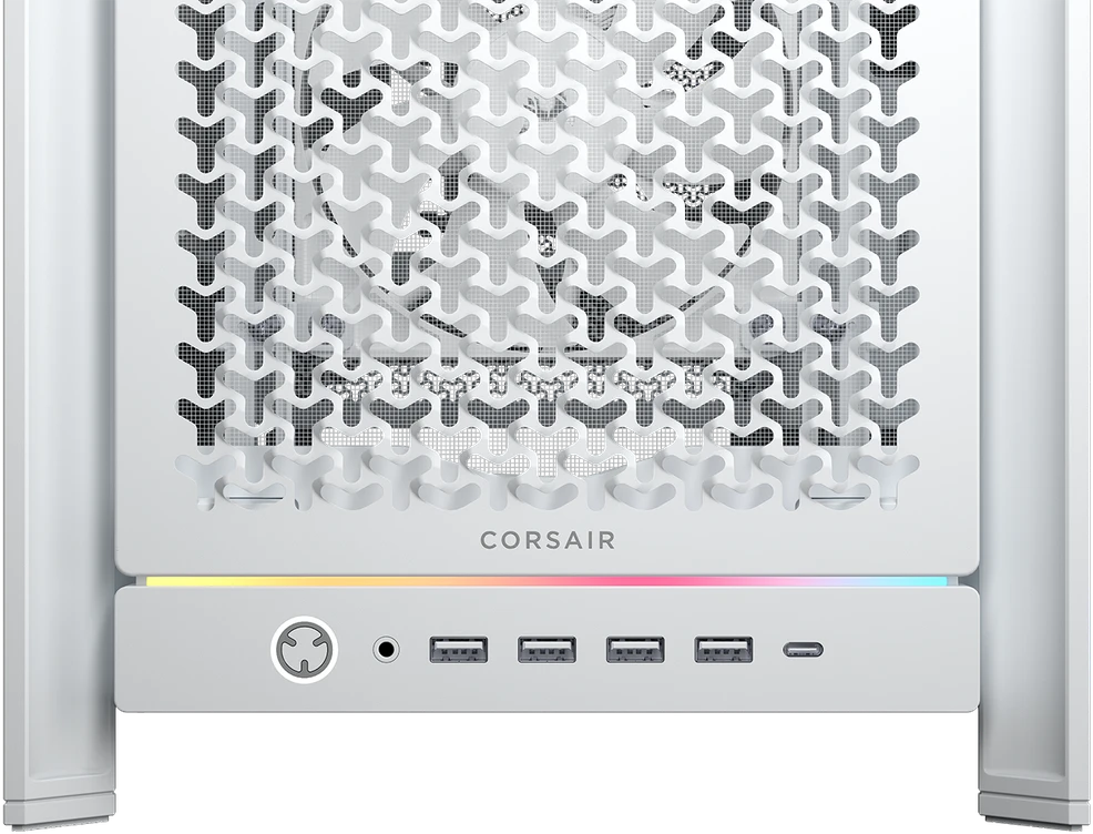 Corsair Frame 5000D PC-kompiuterio korpusas, Midi-Tower, E-ATX, Tempered Glass – baltos spalvos