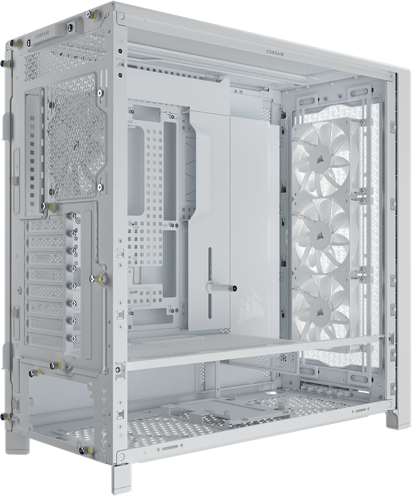 Corsair Frame 5000D PC-kompiuterio korpusas, Midi-Tower, E-ATX, Tempered Glass – baltos spalvos