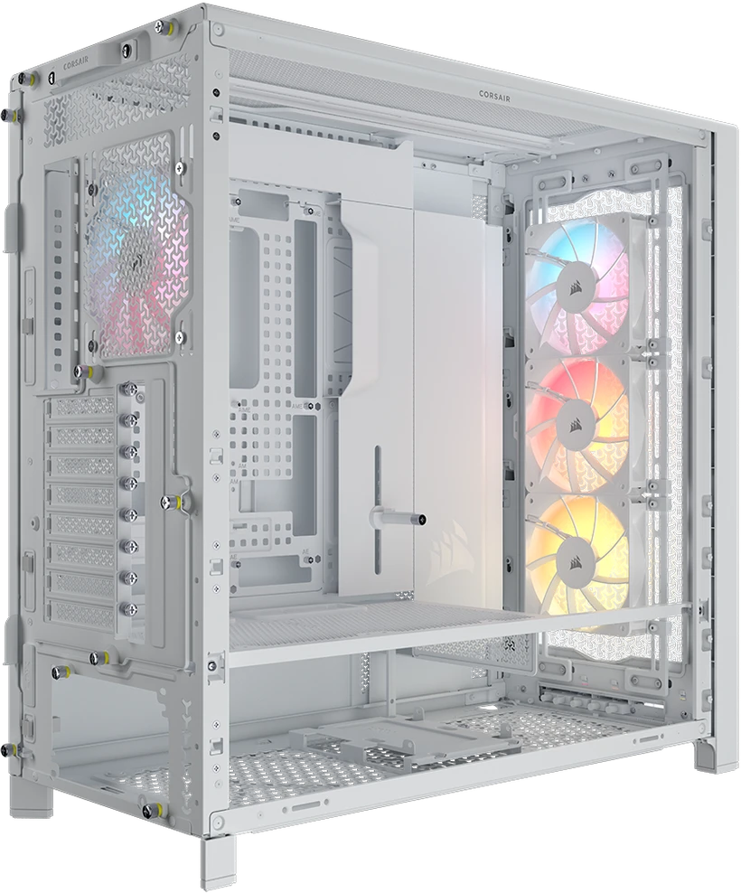 Corsair Frame 5000D RS ARGB PC-kompiuterio korpusas, Midi-Tower, E-ATX, Tempered Glass – baltos spalvos
