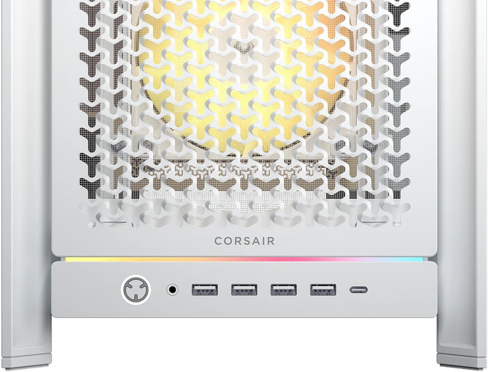 Corsair Frame 5000D RS ARGB PC-kompiuterio korpusas, Midi-Tower, E-ATX, Tempered Glass – baltos spalvos