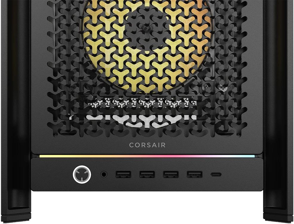 „Corsair Frame 5000D RS ARGB“ korpusas, vidutinio dydžio bokštas, E-ATX, RGB, grūdintas stiklas – Juodas