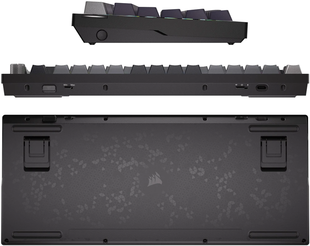 Corsair Gaming K65 Plus Wireless 75% RGB Klaviatūra žaidimams, MLX Raudonas - juodas, pilka