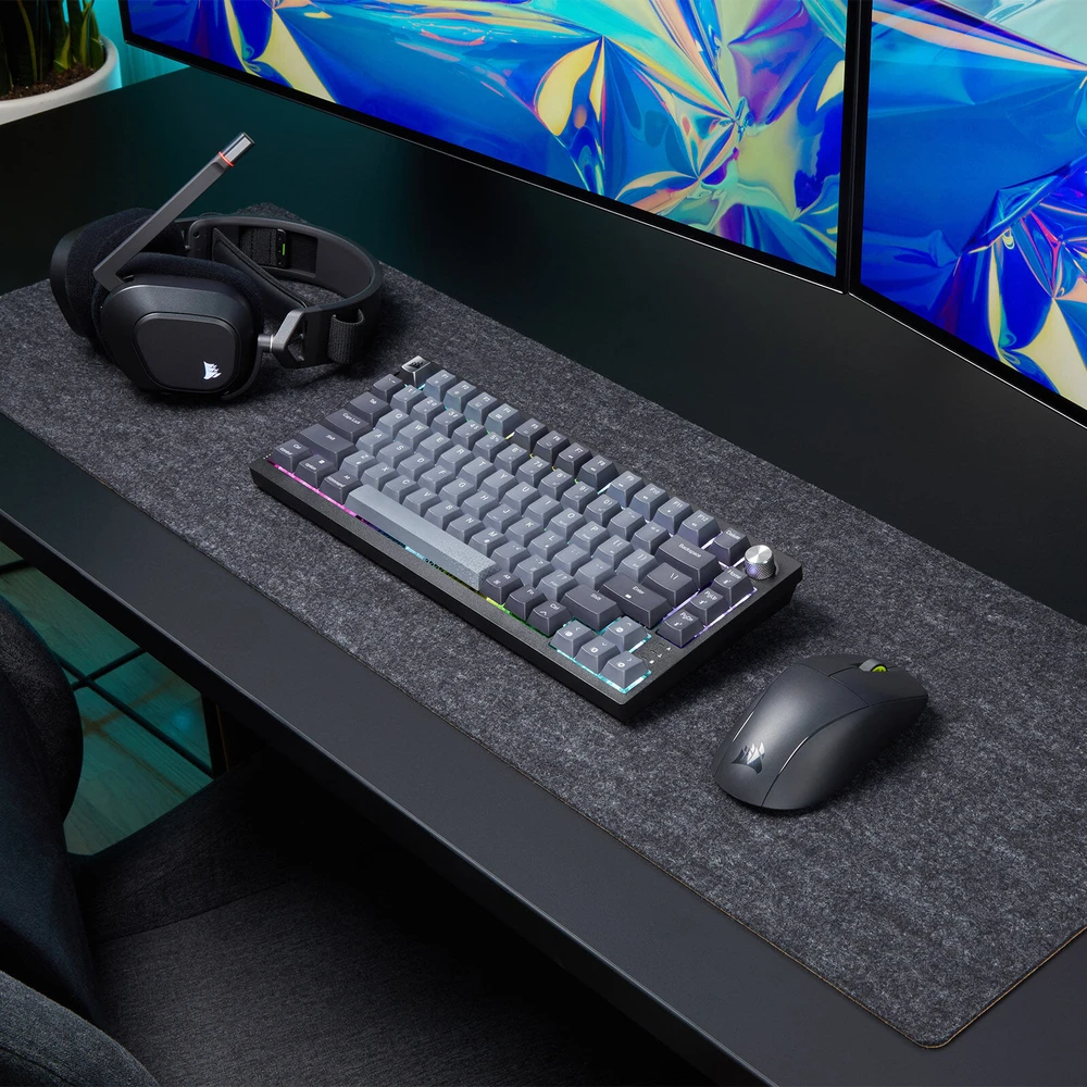 Corsair Gaming K65 Plus Wireless 75% RGB Klaviatūra žaidimams, MLX Raudonas - juodas, pilka