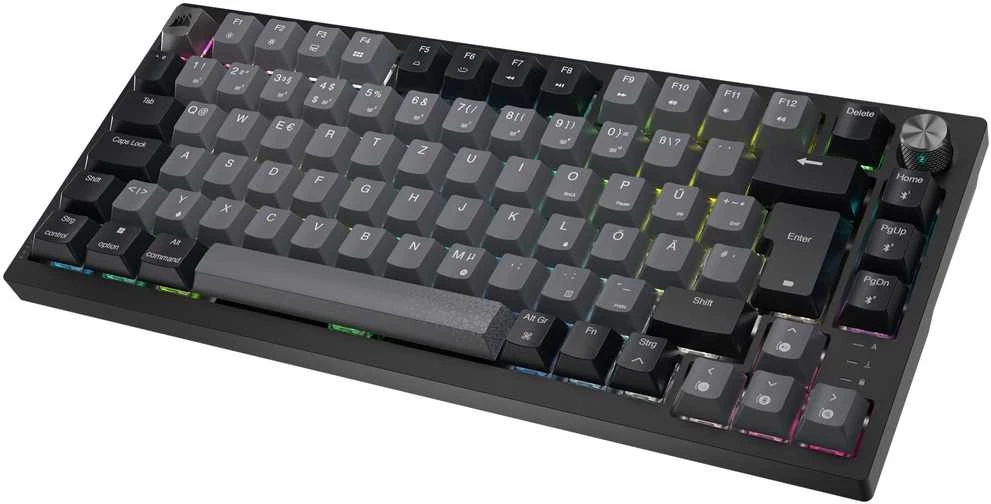 Corsair Gaming K65 Plus Wireless 75% RGB Klaviatūra žaidimams, MLX Raudonas - juodas, pilka
