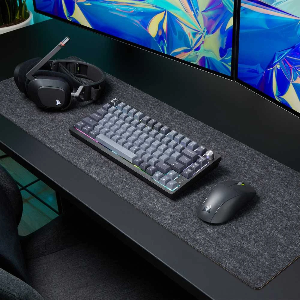 Corsair Gaming K65 Plus Wireless 75% RGB Klaviatūra žaidimams, MLX Raudonas - juodas, pilka