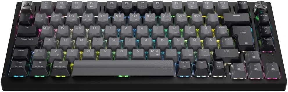Corsair Gaming K65 Plus Wireless 75% RGB Klaviatūra žaidimams, MLX Raudonas - juodas, pilka