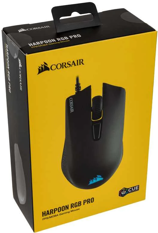 Corsair Harpoon RGB PRO FPS/MOBA Pelė žaidimams, Juodas, 12000 DPI, Optinė