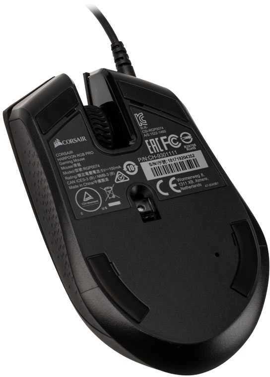 Corsair Harpoon RGB PRO FPS/MOBA Pelė žaidimams, Juodas, 12000 DPI, Optinė