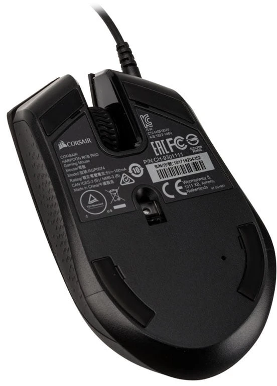 Corsair Harpoon RGB PRO FPS/MOBA Pelė žaidimams, Juodas, 12000 DPI, Optinė