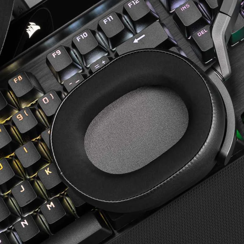 Corsair HS65 žaidimų ausinės, su laidu, Anglies pluošto spalvos