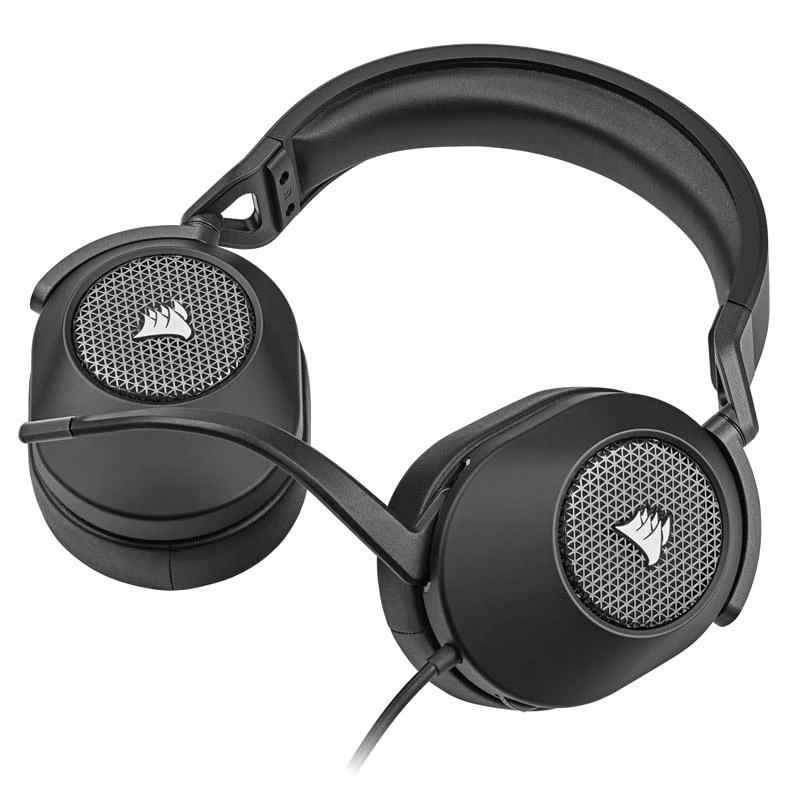 Corsair HS65 žaidimų ausinės, su laidu, Anglies pluošto spalvos