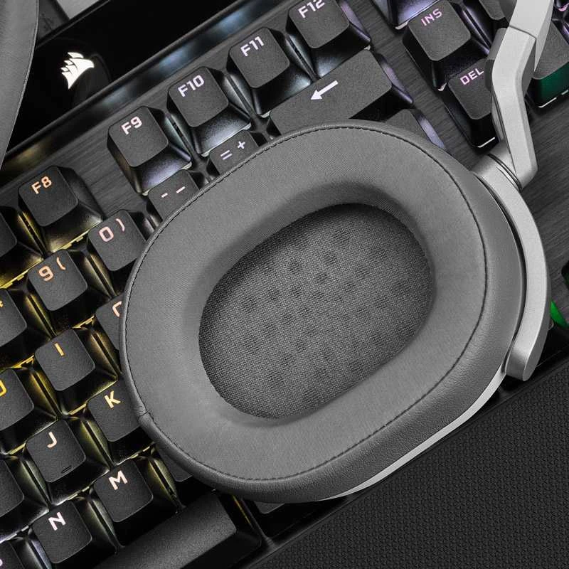 Corsair HS65 erdvinio garso ausinės, Su laidu, Baltos