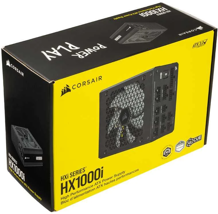 CORSAIR HXi Series 2023 HX1000i 1000 Watt 80 PLUS Platinum C14 Version PSU