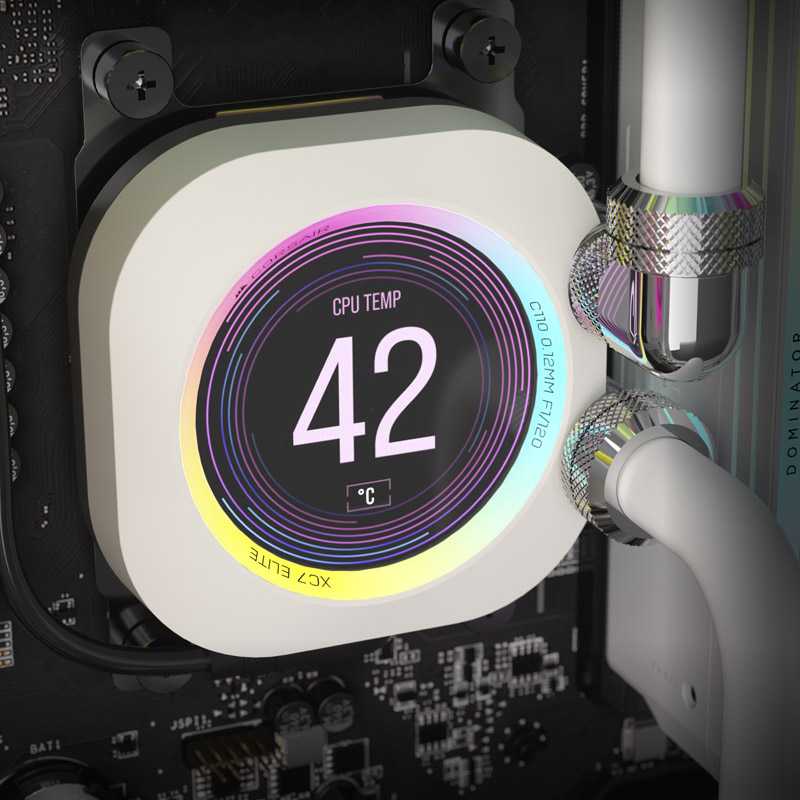 Corsair CPU vandens blokas XC7 ELITE LCD Baltas