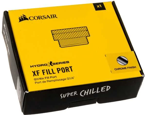 Corsair „Hydro X“ serijos XF užpildymo anga G1/4 col. IG – chromuotas sidabrinis