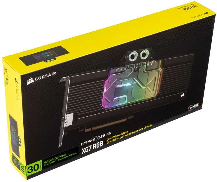 Corsair „Hydro X“ serijos XG7 RGB 3090 Ti FE GPU „Vanduo“ blokas – akrilas + nikelis