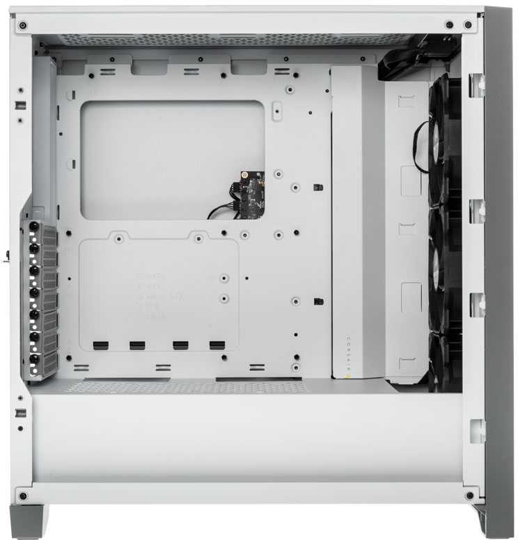Korpusas Corsair iCUE 4000X RGB, tempered glass, baltas