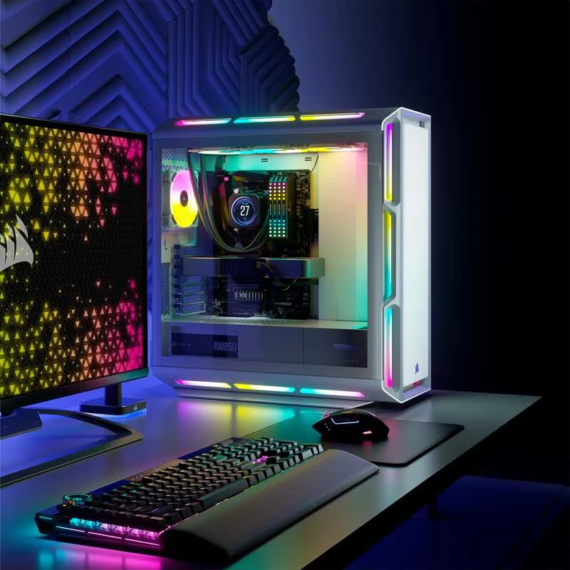 Corsair iCUE 5000T RGB grūdintas stiklas Baltas CC-9011231-WW