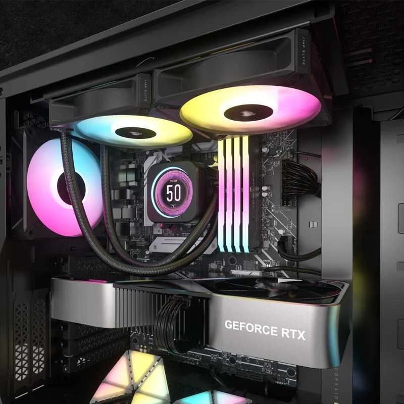 Corsair | iCUE H100i ELITE LCD XT Ekranas | Juodas | Intel, AMD | CPU Liquid Cooler