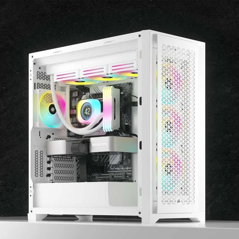 CORSAIR iCUE LINK H100i RGB Baltas AIO 240mm Radiator Sky CPU Cooler