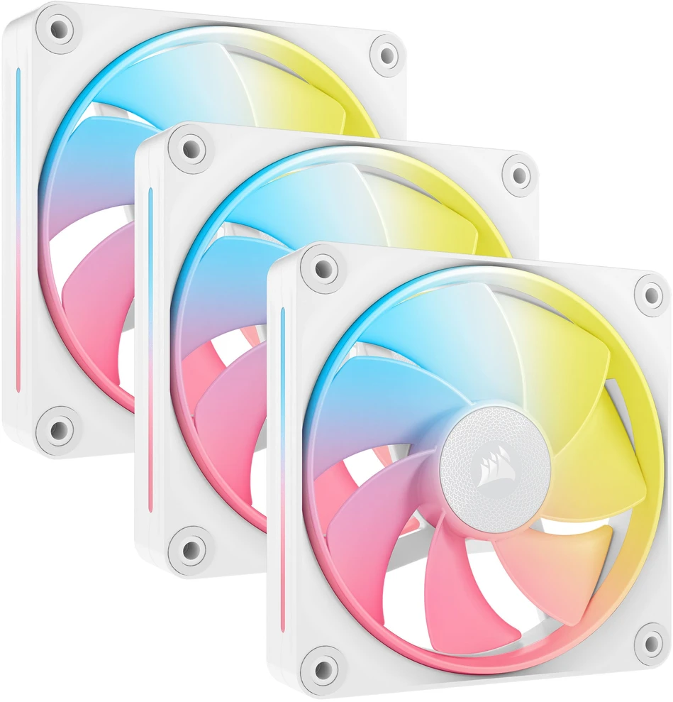 Corsair iCUE LINK LX120-R RGB PWM 3 vnt. pakuotė + šakotuvas, baltas CO-9051054-WW