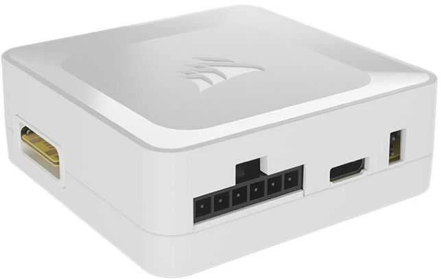Corsair iCUE LINK LX120-R RGB PWM 3 vnt. pakuotė + šakotuvas, baltas CO-9051054-WW