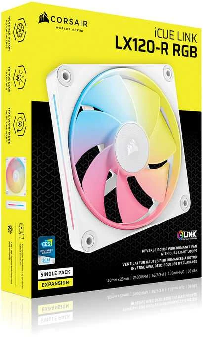 Corsair LX120-R RGB ventiliatorius su LED pašvietimu ir dėžute