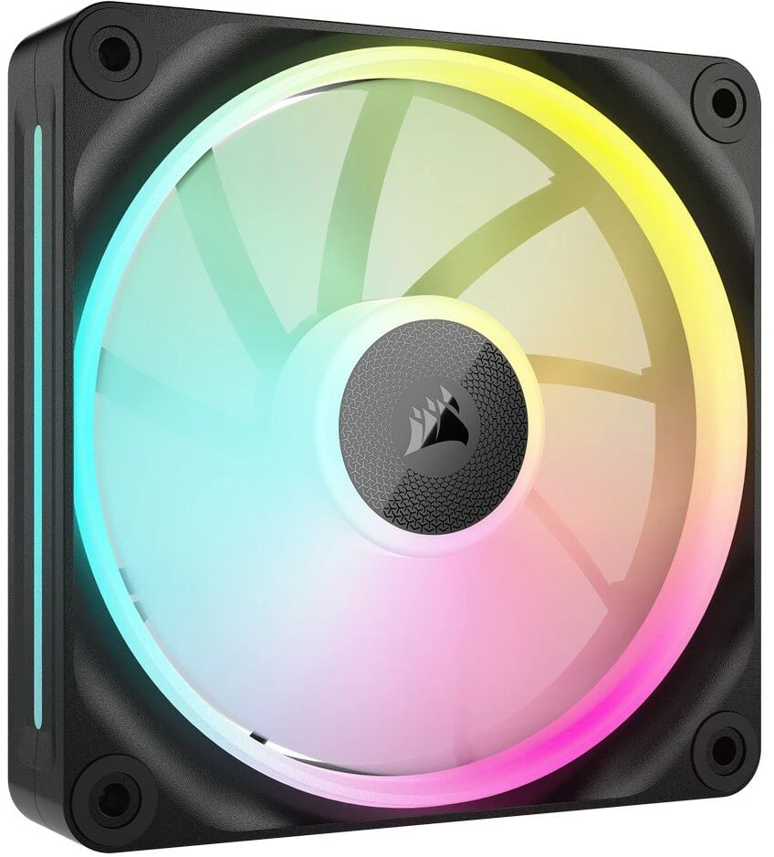 Corsair iCUE Link LX120 RGB, PWM korpuso ventiliatorius, 3er Pack – 120mm, juodos spalvos