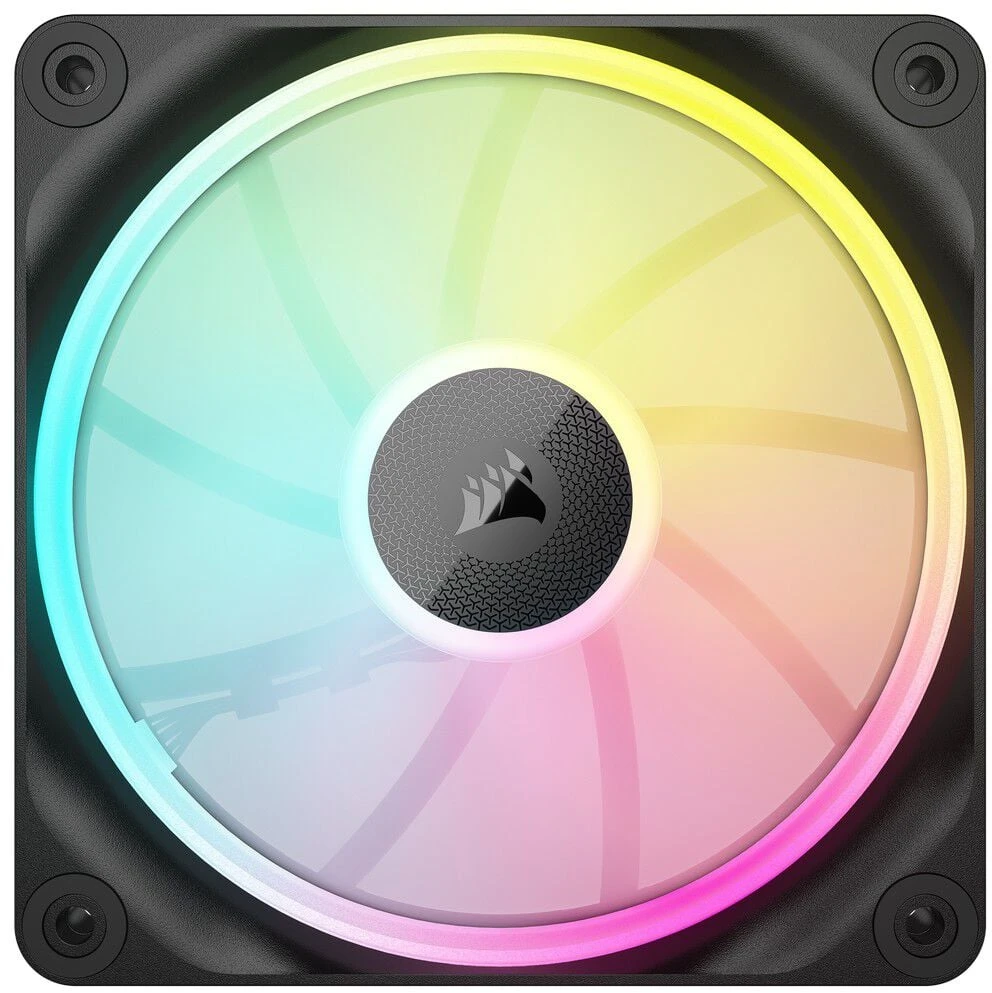 Corsair iCUE Link LX120 RGB, PWM korpuso ventiliatorius, 3er Pack – 120mm, juodos spalvos
