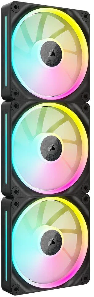 Corsair iCUE Link LX120 RGB, PWM korpuso ventiliatorius, 3er Pack – 120mm, juodos spalvos