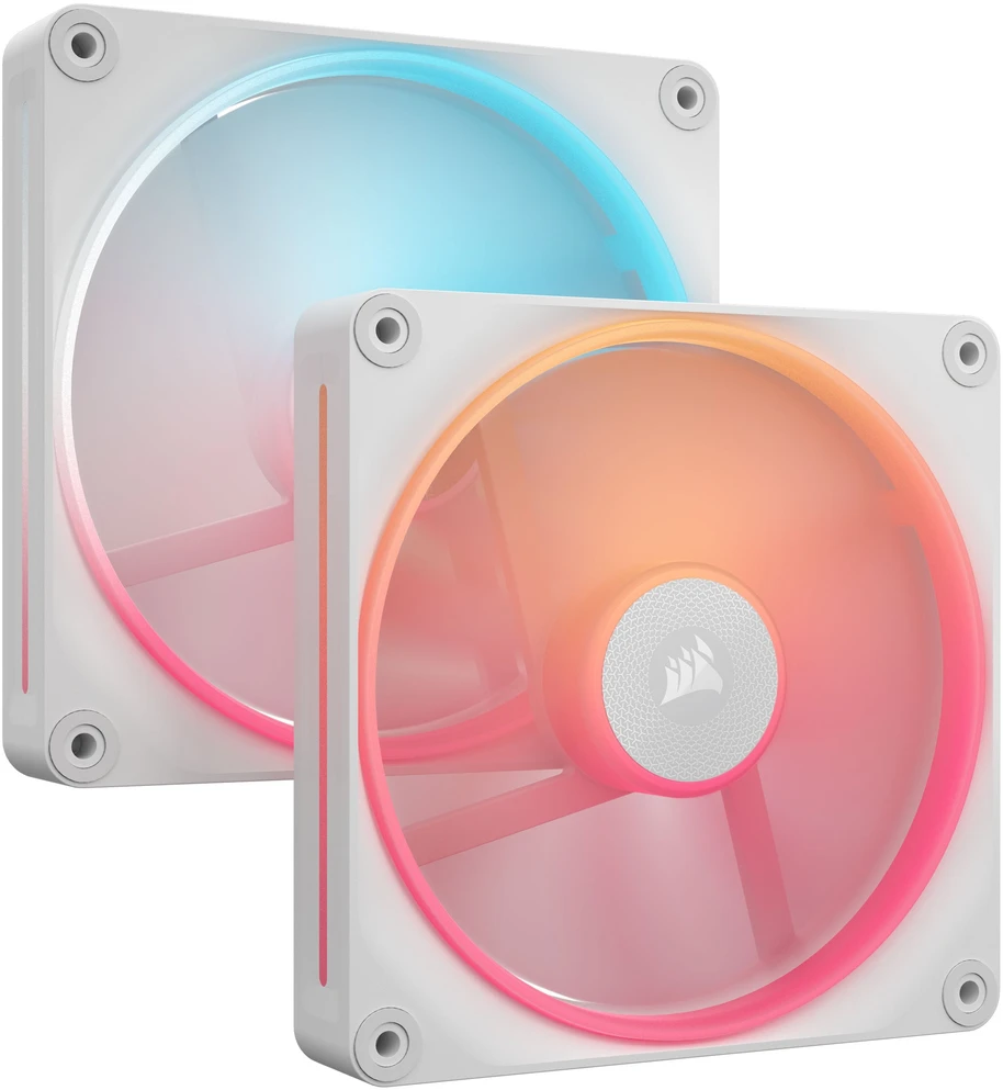 Corsair iCUE Link LX140-R RGB, PWM korpuso ventiliatorius, 2er Pack – 140mm, baltos spalvos