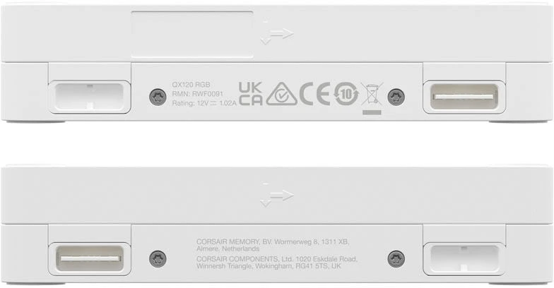 Corsair iCUE LINK QX120 RGB 3-pack + Hub CO-9051006-WW Baltas