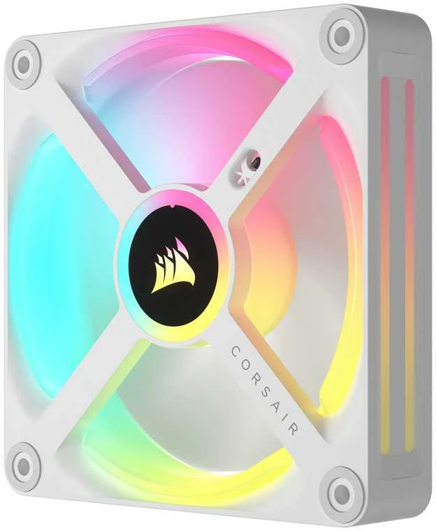 CORSAIR iCUE LINK QX120 RGB Baltas 120 mm magnetinio kupolo ventiliatorius, vienas