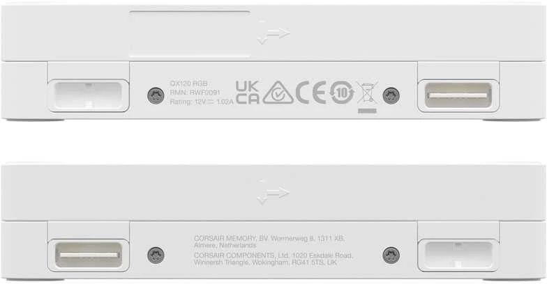 Corsair iCUE LINK QX120 RGB 3-pack + Hub CO-9051006-WW Baltas