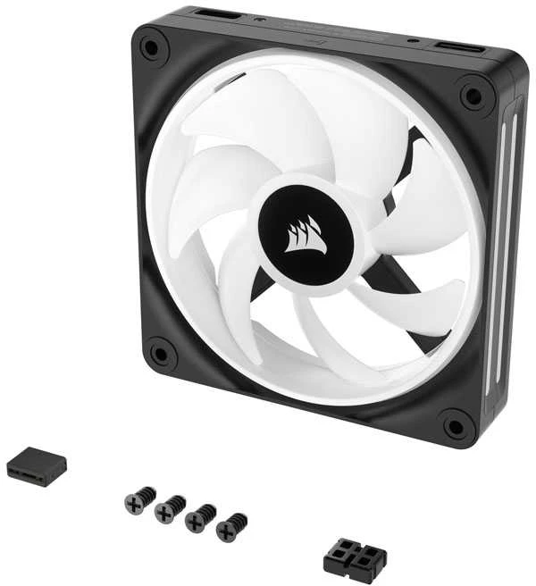 Vienas CORSAIR iCUE LINK QX120 RGB 120 mm magnetinio kupolo ventiliatorius
