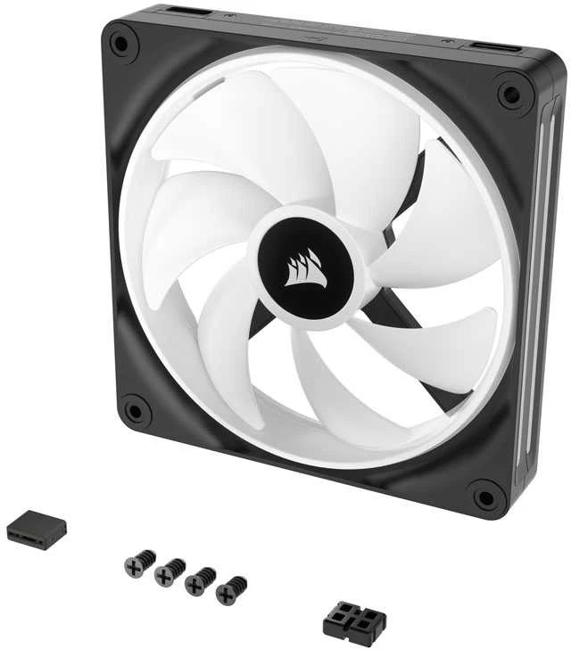 Vienas CORSAIR iCUE LINK QX140 RGB 140 mm magnetinio kupolo ventiliatorius