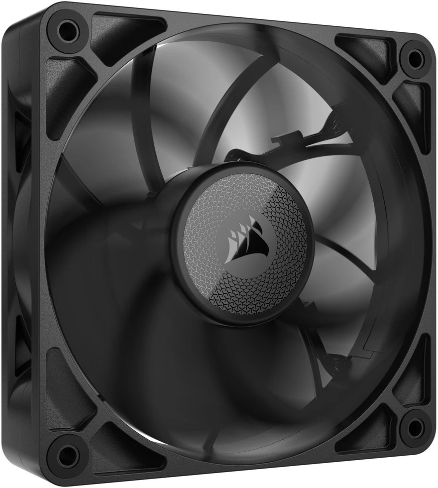 „Corsair iCUE LINK RX120 MAX“ serijos PWM ventiliatoriai, 3 vnt. pakuotėje – 120 mm, juodas