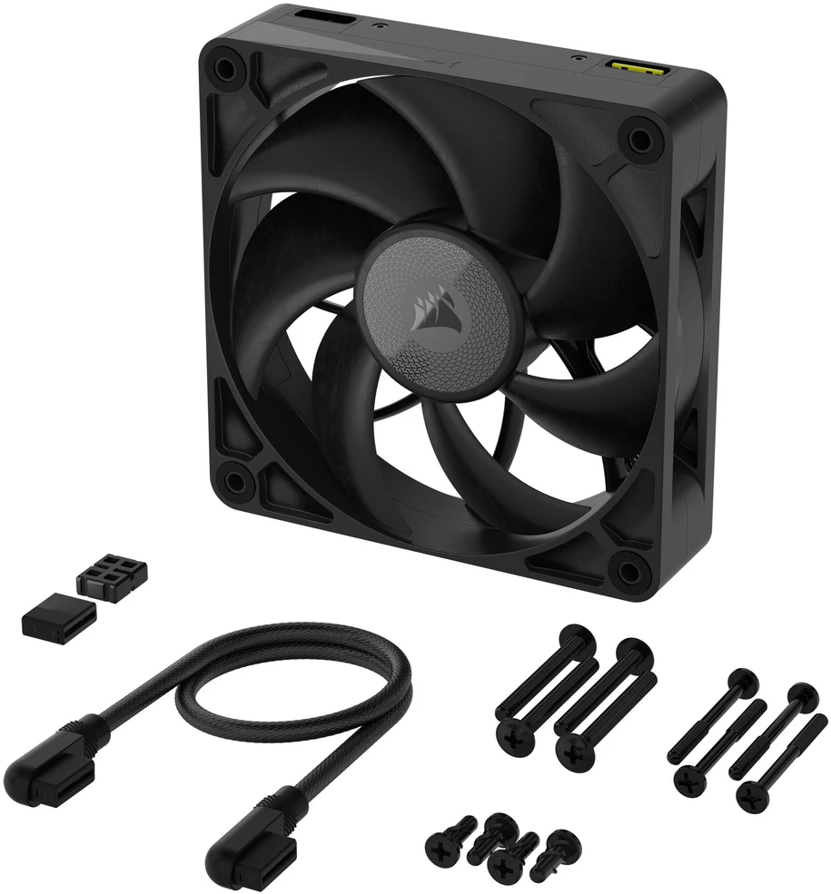 Corsair iCUE LINK RX120 MAX Series, PWM korpuso ventiliatorius - 120mm, juodos spalvos