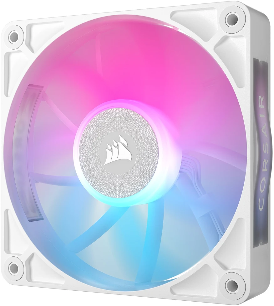 „Corsair iCUE LINK RX120 RGB“ serijos PWM ventiliatorius, 120 mm, baltas