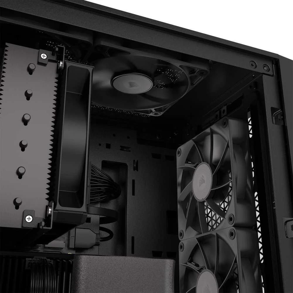 Corsair iCUE LINK RX120 Series, PWM korpuso ventiliatorius 3er Pack - 120 mm, juodos spalvos