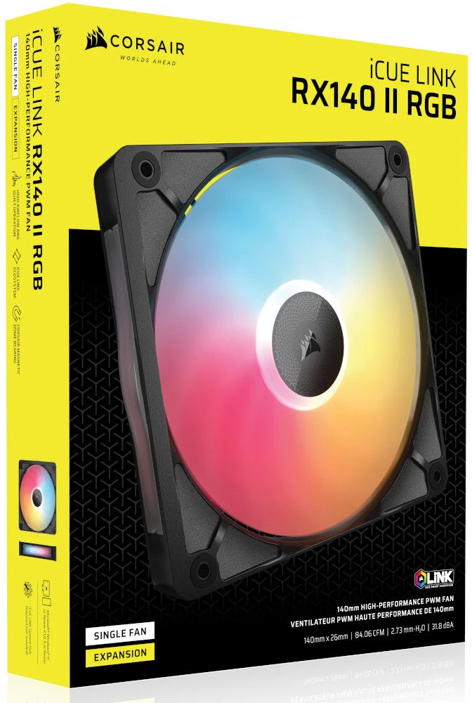 CORSAIR LĂĽfter iCUE Link RX140 II RGB 140*140*25 Single