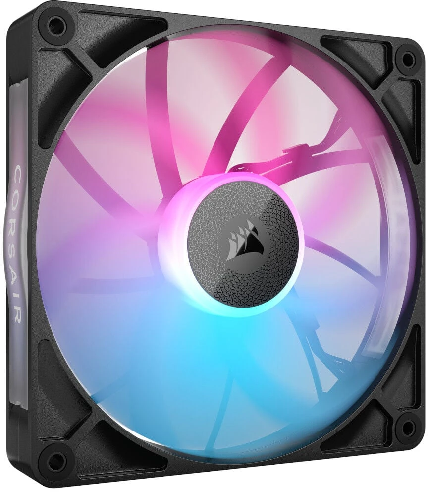 Corsair iCUE LINK RX140 RGB Series, PWM korpuso ventiliatorius 2er Pack – 140mm, juodos spalvos