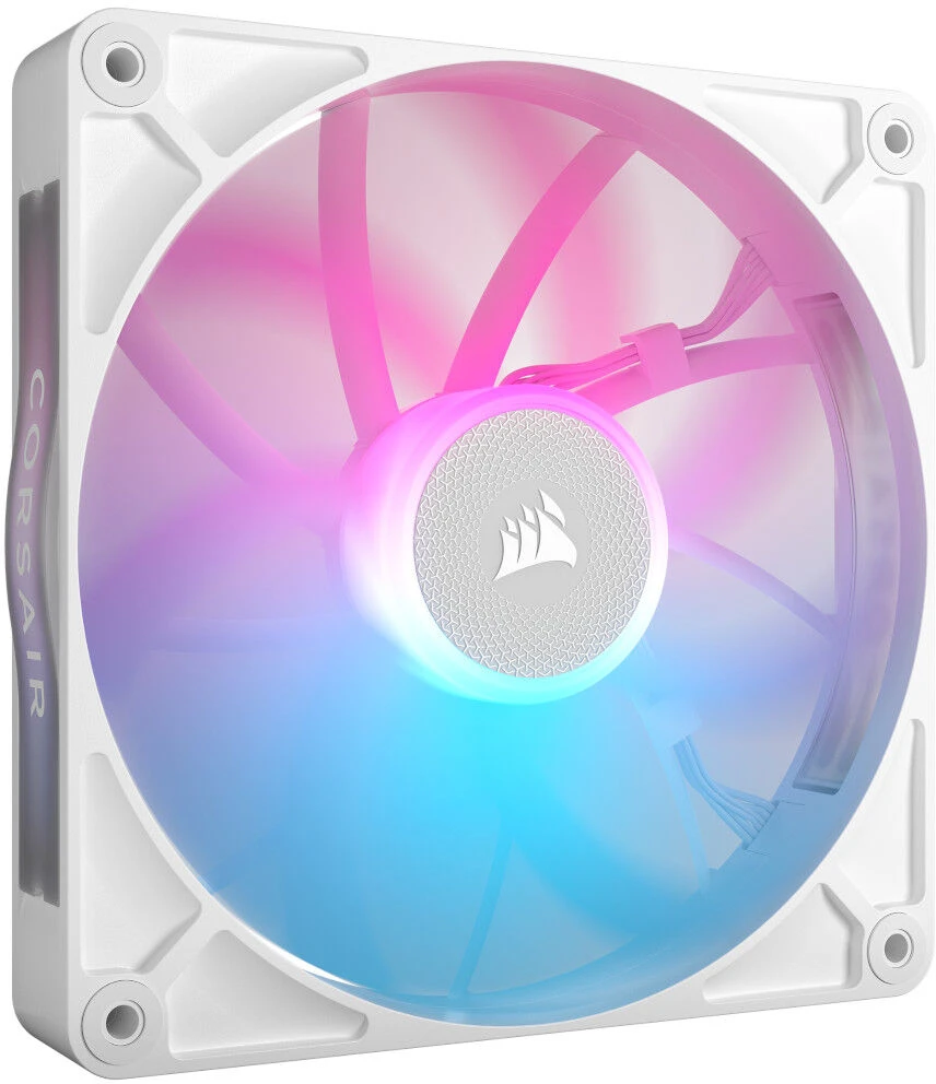 Corsair iCUE LINK RX140 RGB Series, PWM korpuso ventiliatorius 2er Pack – 140mm, baltos spalvos